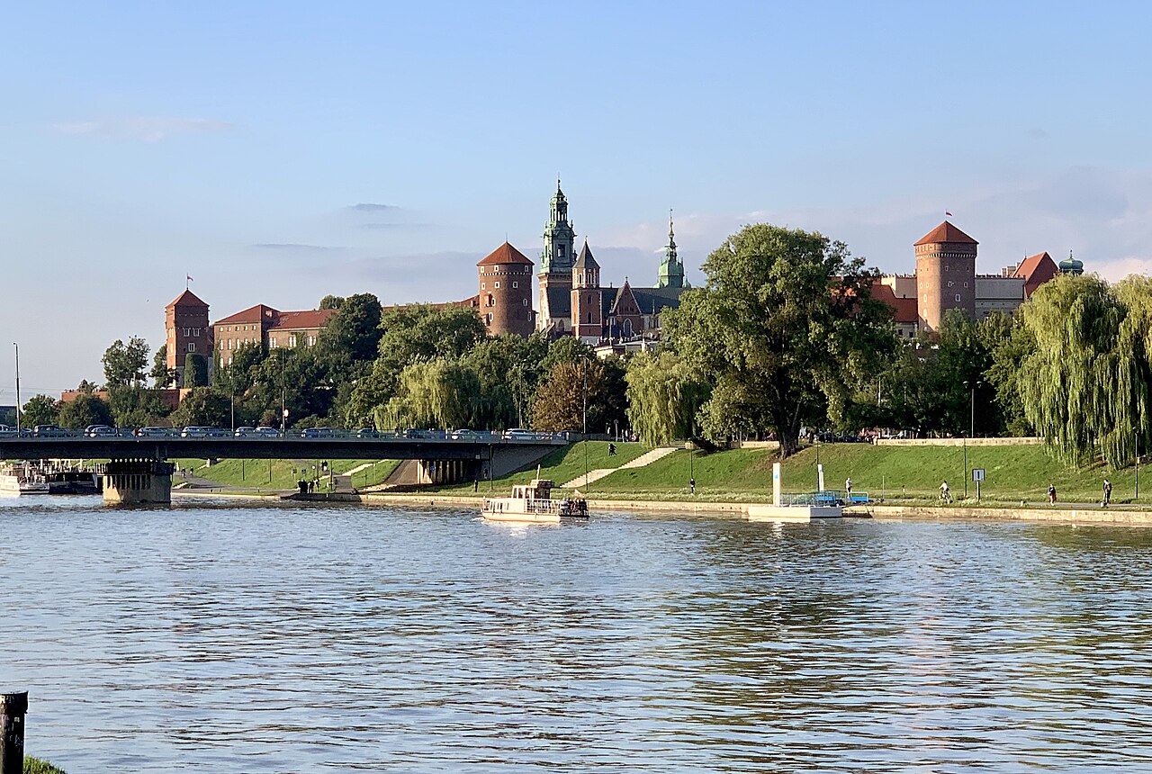 Wawel Castle across the Vistula River in Kraków